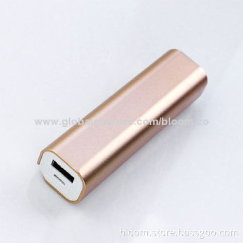 Exclusive Aluminum Power Bank, 2,600mAh, in Luxury Gold Color, Comfortable TextureNew